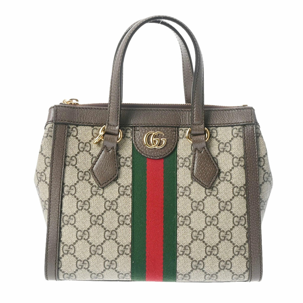 GUCCI Ophidia GG Tote Beige Leather Shoulder Bag